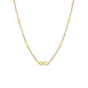 TOMEI Infinity Tie Necklace, желтое золото 916/22K