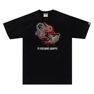 Футболка с коротким рукавом BAPE Tiger And Dragon Ape Head Tee 'Black'