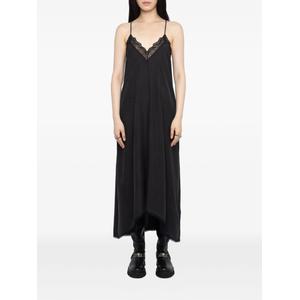 Платье миди с кружевной отделкой