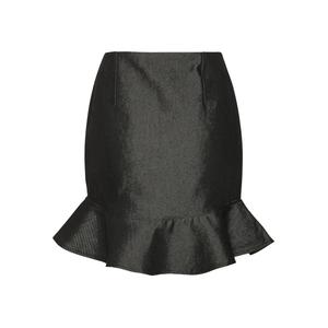 Джинсовая мини-юбка с оборками