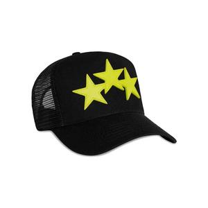 Кепки-дальнобойщики Amiri Three Star Trucker Hat 'Black/Lime'