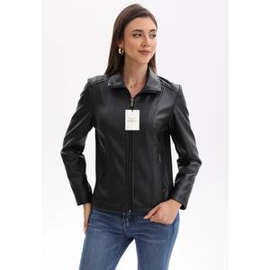 Куртка-косуха из искусственной кожи с трикотажными вставками AD-M25PJ49