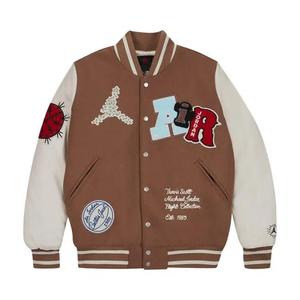Варсити-куртки Air Jordan x Travis Scott Varsity Jacket (Asia Sizing) 'Antique Brown'