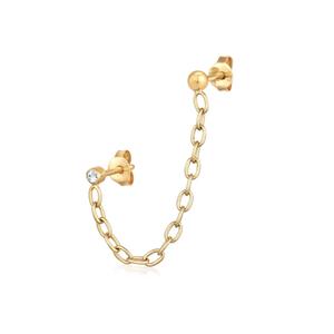 Соединительные серьги-гвоздики с кристаллами Swarovski® – серебро с позолотой