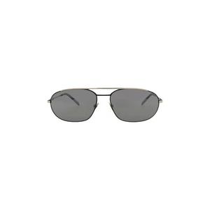 Saint Laurent Oval Sunglasses 'Черный/Серебряный'