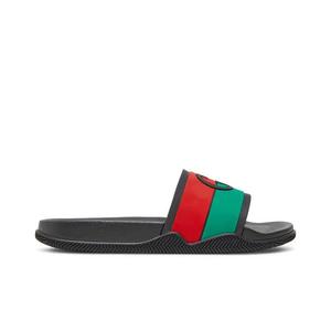Слайды Gucci Slide 'Interlocking G - Black Red Green'