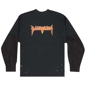 Топы Balenciaga Metal Logo Layered Long-Sleeve T-Shirt 'Black'