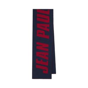 Шарфы Jean Paul Gaultier Wool Scarf Logo Gaultier 'Темно-синий/Бордовый'