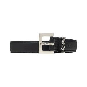 Ремни Saint Laurent Logo Plaque Buckled Belt 'Black'