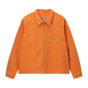 Верхняя одежда Stussy Washed Canvas Zip Shirt «Оранжевый»