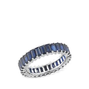 Кольцо Eternity из белого золота 14K с сапфиром