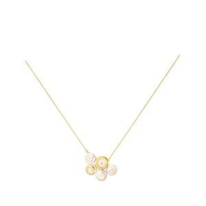 Колье M/G Sliced Bezel из желтого золота с жемчугом