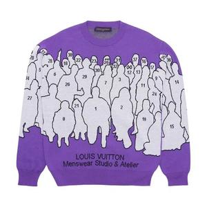 Топы Louis Vuitton Studio Jacquard Crewneck Sweater 'Purple'
