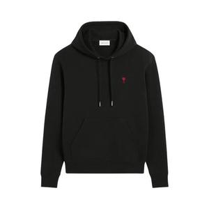 Худи Ami Quota Hoodie With Red De Coeur «Чёрный»