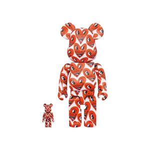 Фигурки BE@RBRICK x Keith Haring #6 100% и 400% Набор 'Белый/Красный'