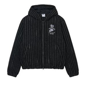 Куртки Stussy x Nike Stripe Wool Jacket 'Black'