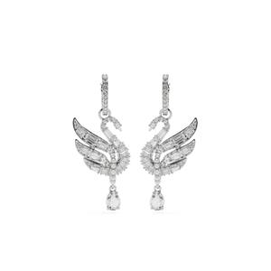 Серьги Swan с кристаллами