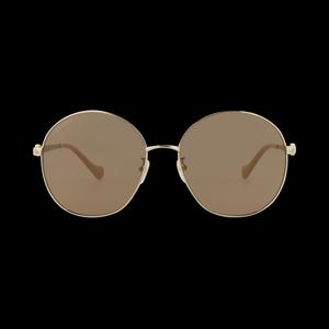 Gucci Круглые солнцезащитные очки 'Золотой/Коричневый'
