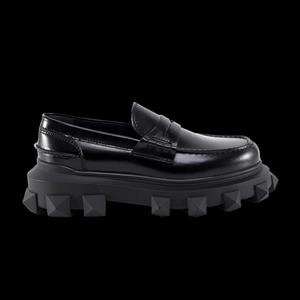 Лоферы Valentino Trackstud Loafer 'Черный'