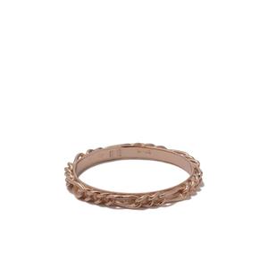 Кольцо Figaro Chain из розового золота