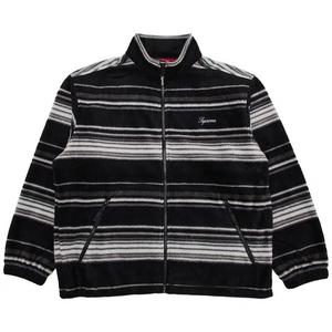 Флисовые куртки Supreme Stripe Zip Up Fleece Jacket 'Black'