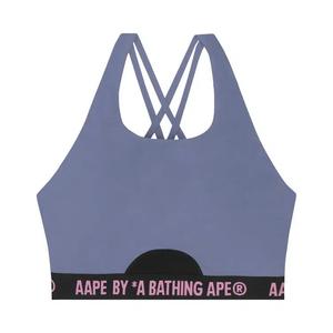 Спортивные бюстгальтеры AAPE Moonface Logo Hem Bra Top 'Blue/Dark'