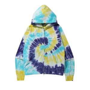 Молнии BAPE Tie Dye Wide Full Zip Hoodie 'Multicolor'