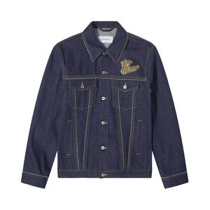 Джинсовые куртки Off-White 90s Logo Skate Denim Jacket 'Raw Blue/Gold'