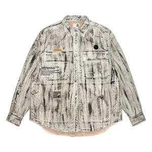 Овершерты AAPE Moonface Patch Shirt Jacket 'Слоновая кость/Черный'