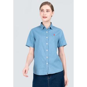 Polo Haus - Женская джинсовая рубшка с коротким рукавом Signature Fit WWSSV004