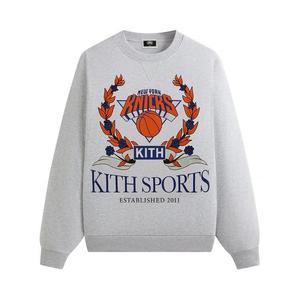 Свитера с круглым вырезом Kith For The New York Knicks Laurel Vintage Nelson Crewneck 'Светлый серый меланж'