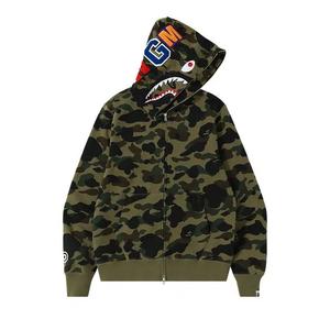 Толстовки с молнией BAPE 1st Camo Shark Full Zip Hoodie 'Зеленый'