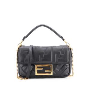 Сумка через плечо мини Baguette NM Bag Zucca Embossed Leather
