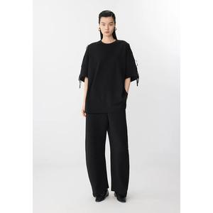 Хлопковая футболка OVERSIZE с коротким рукавом и пэчворком