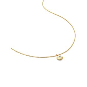 Колье Birthstone из переработанного золота с бриллиантом