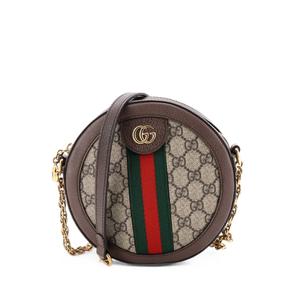 Мини-сумка через плечо Ophidia Round Shoulder Bag GG Coated Canvas