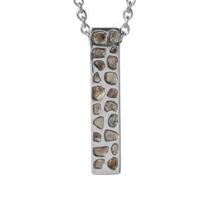 Кулон Cuboid (Половина, Короткая версия, 50 см, Полный Mega Pavé, PA+DIA)