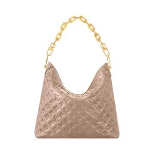 Сумки через плечо Louis Vuitton Coussin Hobo MM 'Galet Puffy Monogram Calf Leather'