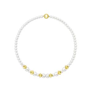 Колье M/G Tasaki Square Leaf из желтого золота с жемчугом