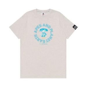 Футболки с коротким рукавом AAPE Moonface Relaxed Graphic Tee 'Ivory/Heather'