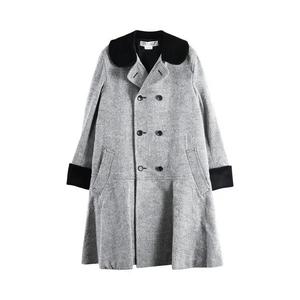 Пальто Comme des Garçons Double-Breasted Wool Blend Coat 1 M 'Blk/Offwh X Blk'