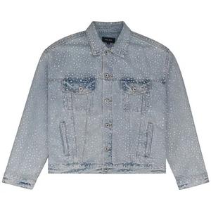 Джинсовые куртки PURPLE BRAND Crystal Galore 'Light Indigo'