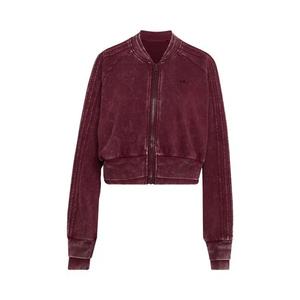 Трековые куртки Adidas Sst Double Layered Cropped Track Top 'Maroon'