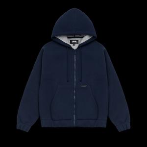 Толстовки на молнии Stussy Bonded Jersey Zip Hoodie 'Navy'