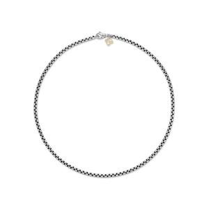 Колье Box Chain из желтого золота и серебра (3.6 мм)