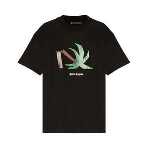 Футболки Palm Angels Broken Palm Classic Tee 'Black/Green'