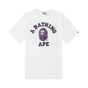 Футболки BAPE Color Camo A College Tee 'White/Purple'