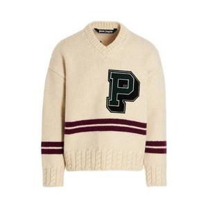Свитера Palm Angels College V Neck Sweater 'Butter/Purple'