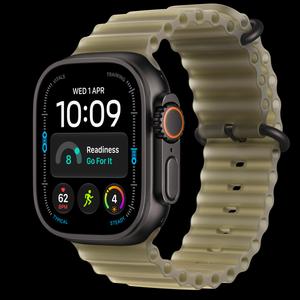 Apple Watch Ultra 4 49 мм, GPS + Cellular, титан, Black, ремешок Translucent Kelp Ocean Band