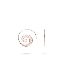 Millennia 2000 Floral Art Wave Серьги-кольца из розового золота с 925 стерлинговым серебром